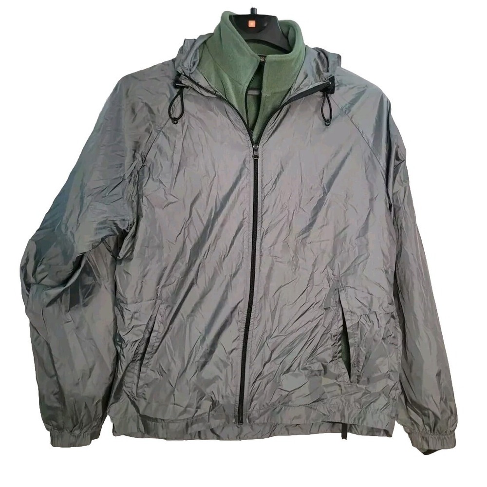 woolrich jacket Fleece Green M Zip Up 2 Pieces Nylon Top